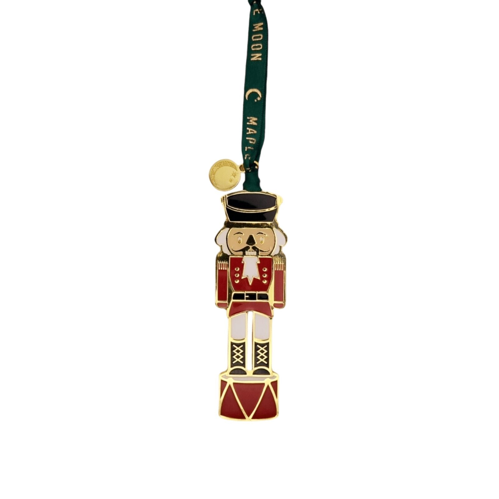 Gold Enamel Nutcracker Christmas Tree Decoration