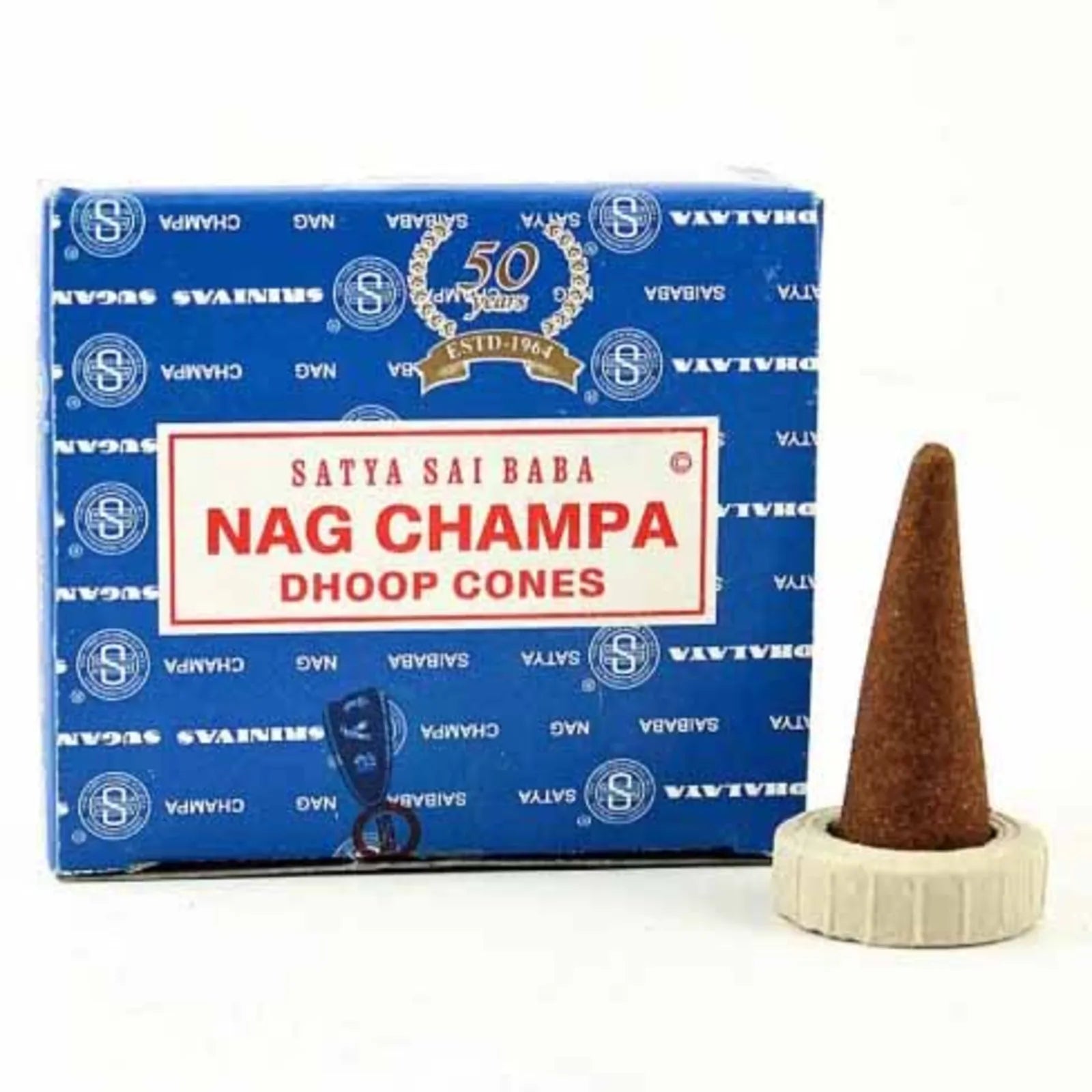 The Original Nag Champa Dhoop Incense Cones - Pack Of 12