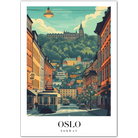Charming Oslo City Art Print – Norwegian Architecture & Scenic Views