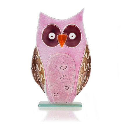 Amethyst Colour Glass Owl