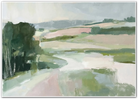 Hedgerow Morning – Soft Greens Along the Lane