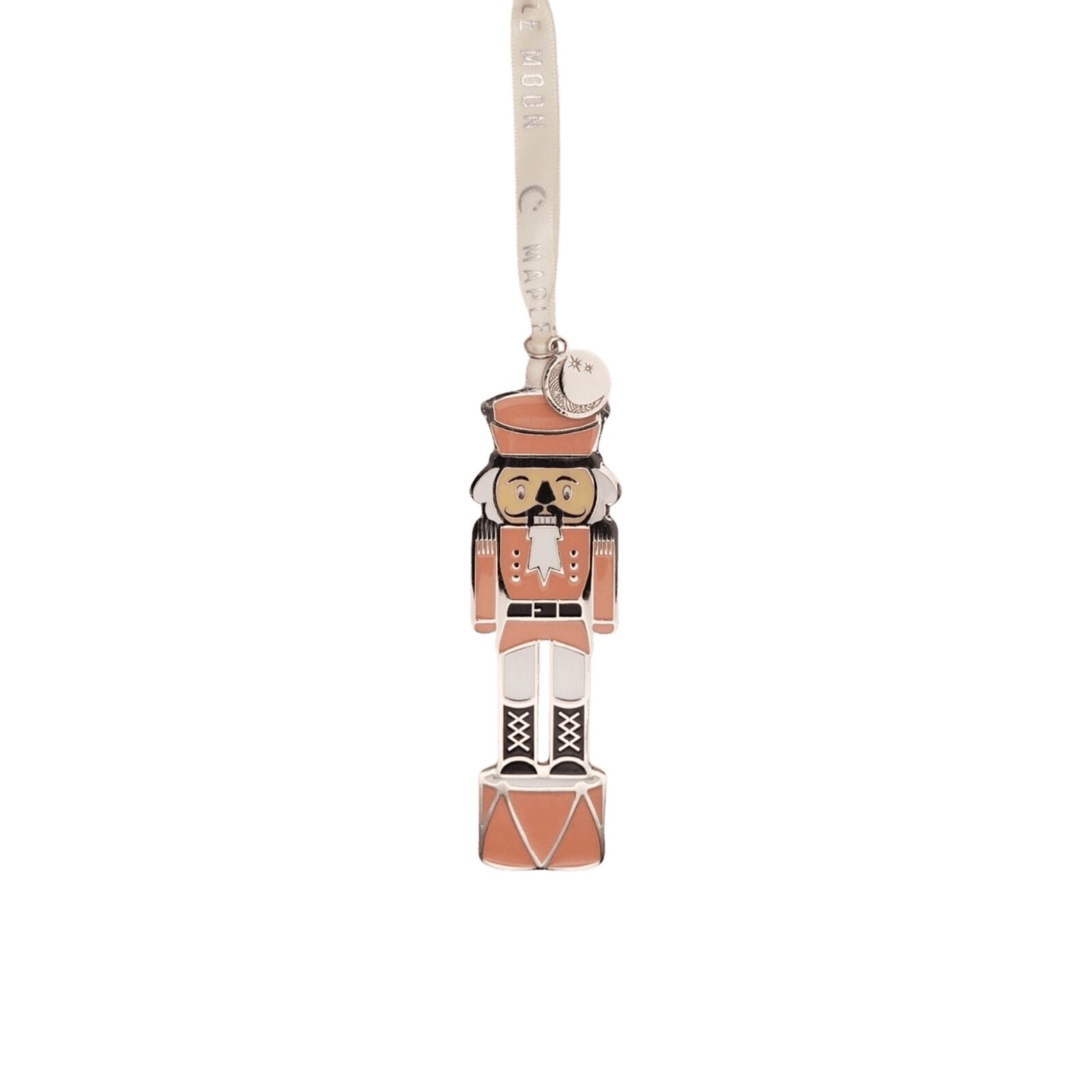 Pink Enamel Nutcracker Christmas Tree Decoration