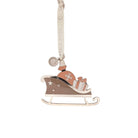 Pink and Silver Enamel Sleigh with Presents Decoration