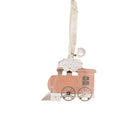 Pink Enamel Christmas Train Decoration
