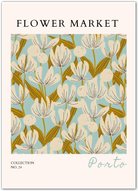 Retro Tulip Garden – Porto Abstract Botanical Print
