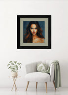 Sultry Brunette Pixelated Woman Wall Art 2