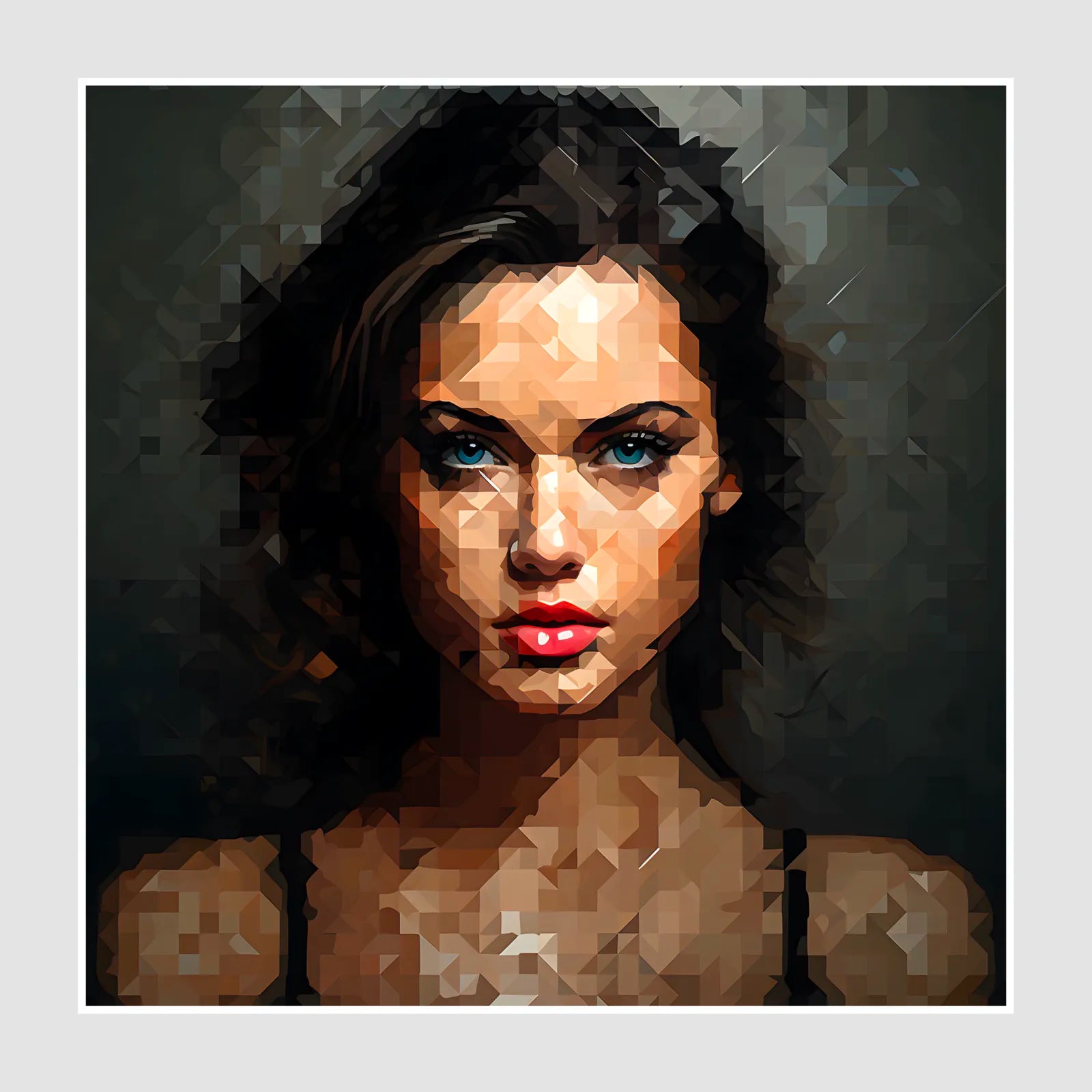 Pixel Radiance Woman Art Print 1