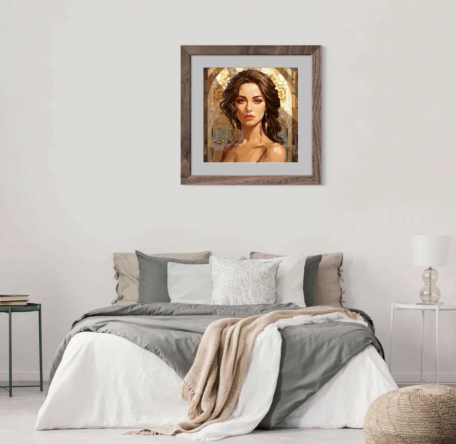 Bold Pixelated Woman Wall Art 2