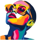 Retro Sunglasses Pop Art Woman Digital Art 3