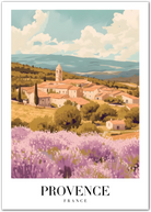 Lavender Fields of Provence: Tranquil French Countryside Art Print