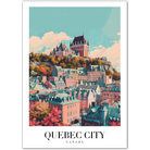 Historic Quebec City: Majestic Castle & Scenic Autumn View Art Print