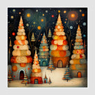 Snow Huts & Whimsical Trees Festive Art Print 1