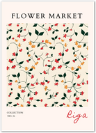 Midnight Blooms of Riga – Monochrome Botanical Art Print