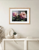 Vibrant Abstract Roses Art Print in Oil Effect 2