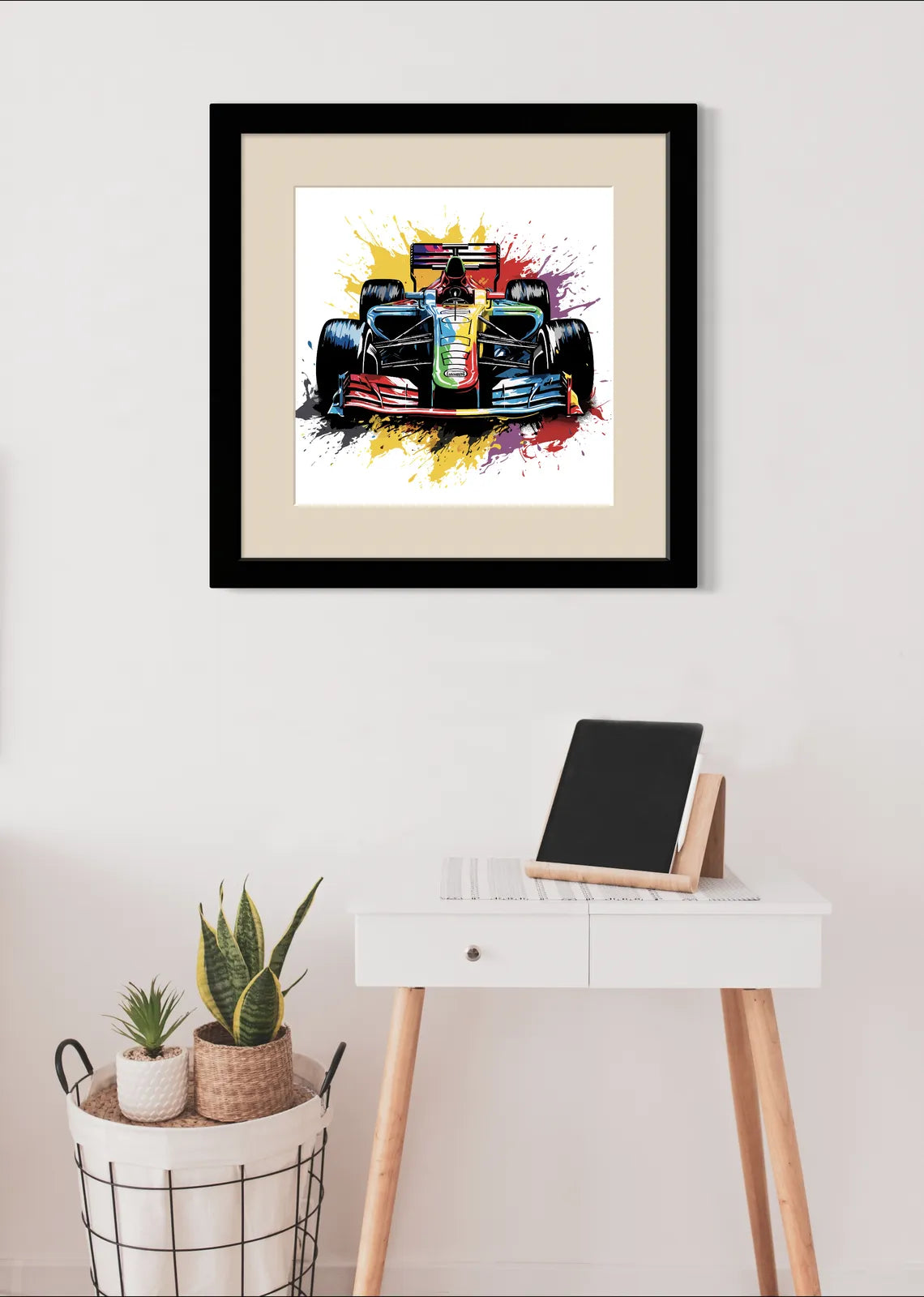 F1 Race Car Bursting Through The Paint Artwork 2