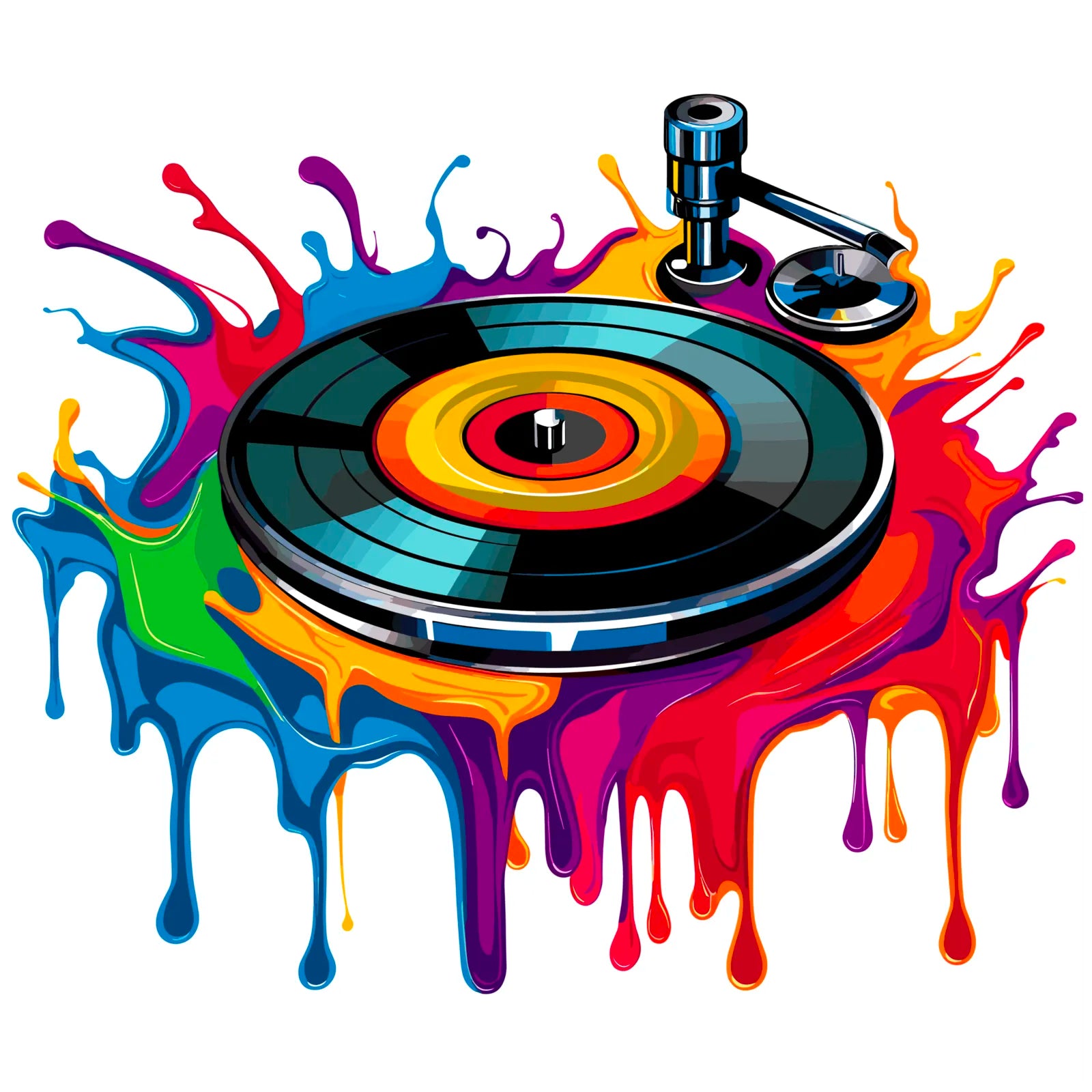 Splashes Colours Spinning LP Art Print 3