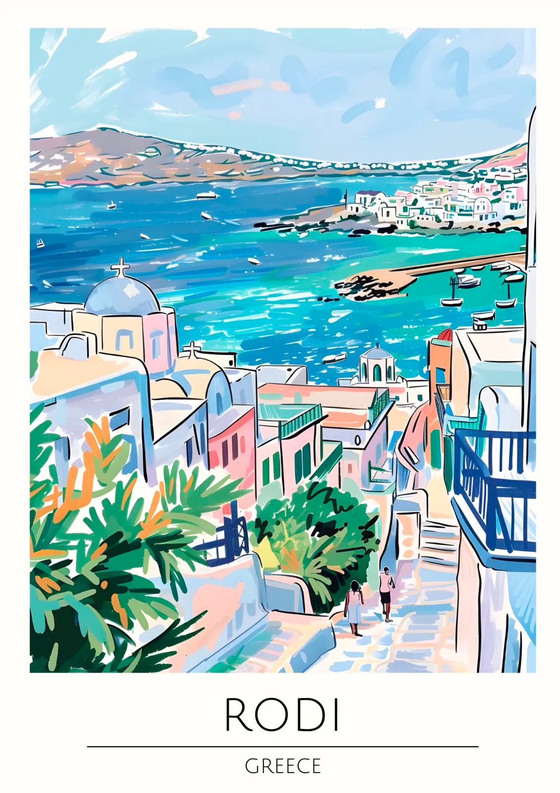 Rodi Coastal View with Sandy Beaches Art Print 3