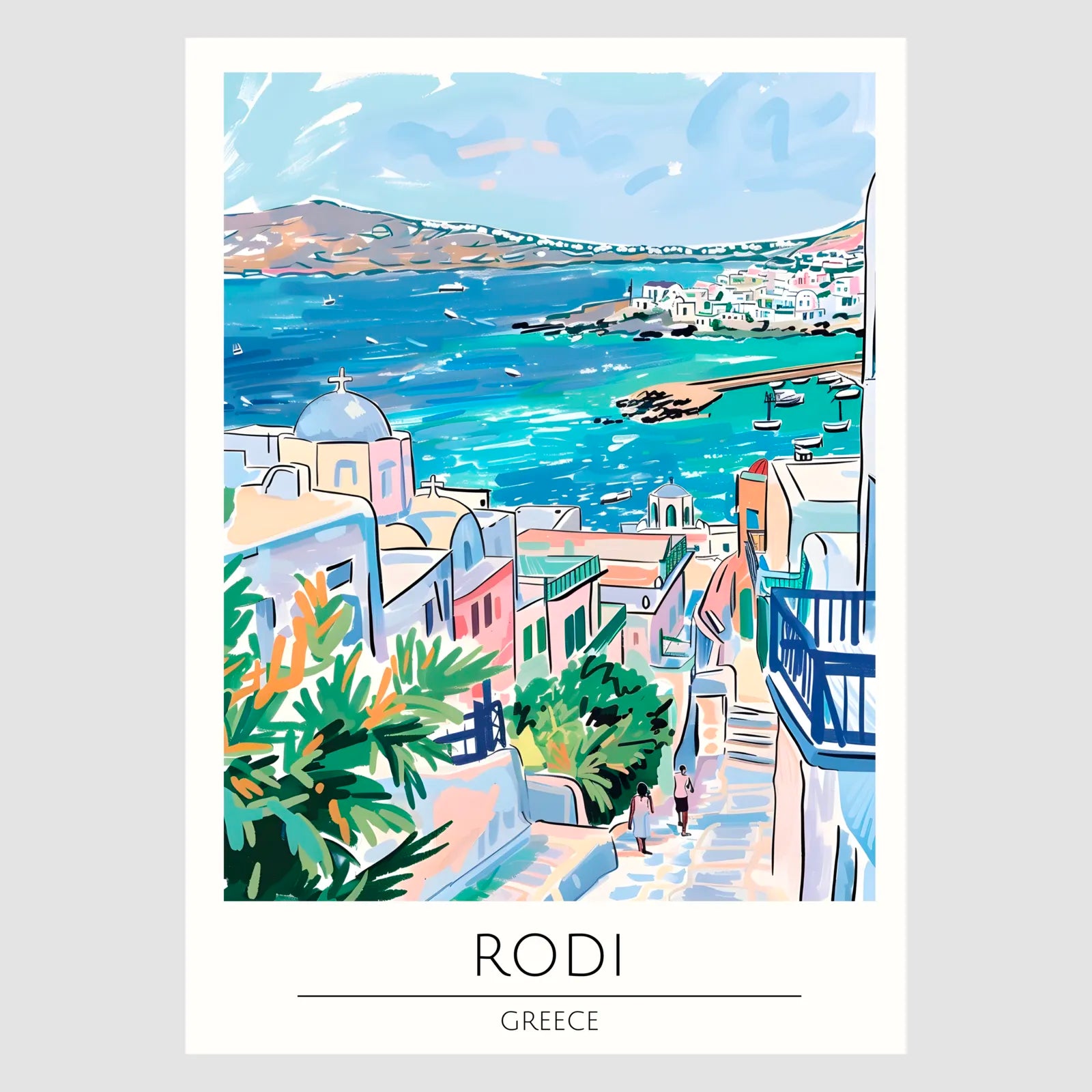 Rodi Coastal View with Sandy Beaches Art Print 1