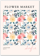 Blush & Blue Harmony – Sofia Rose Garden Art