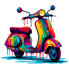 Liquid Paint Drip Design Vespa Art Print 3