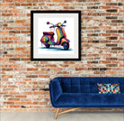 Liquid Paint Drip Design Vespa Art Print 2