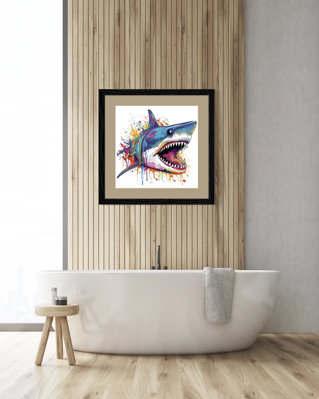 Jaws Strikes Graffiti Paint Art Print 2