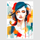 Eyes Closed Pose Sketch Portrait Art Print 1