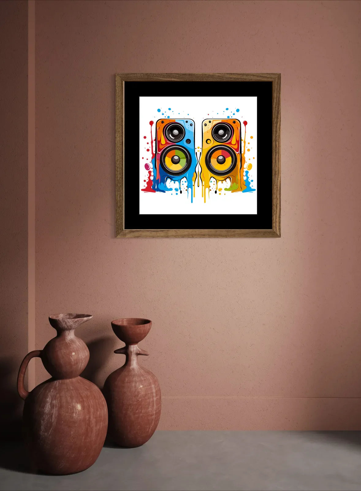 Twin Speakers Paint Meltdown Art Print 2