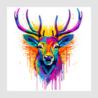 Impressive Stag In Paint Explosion Design 1