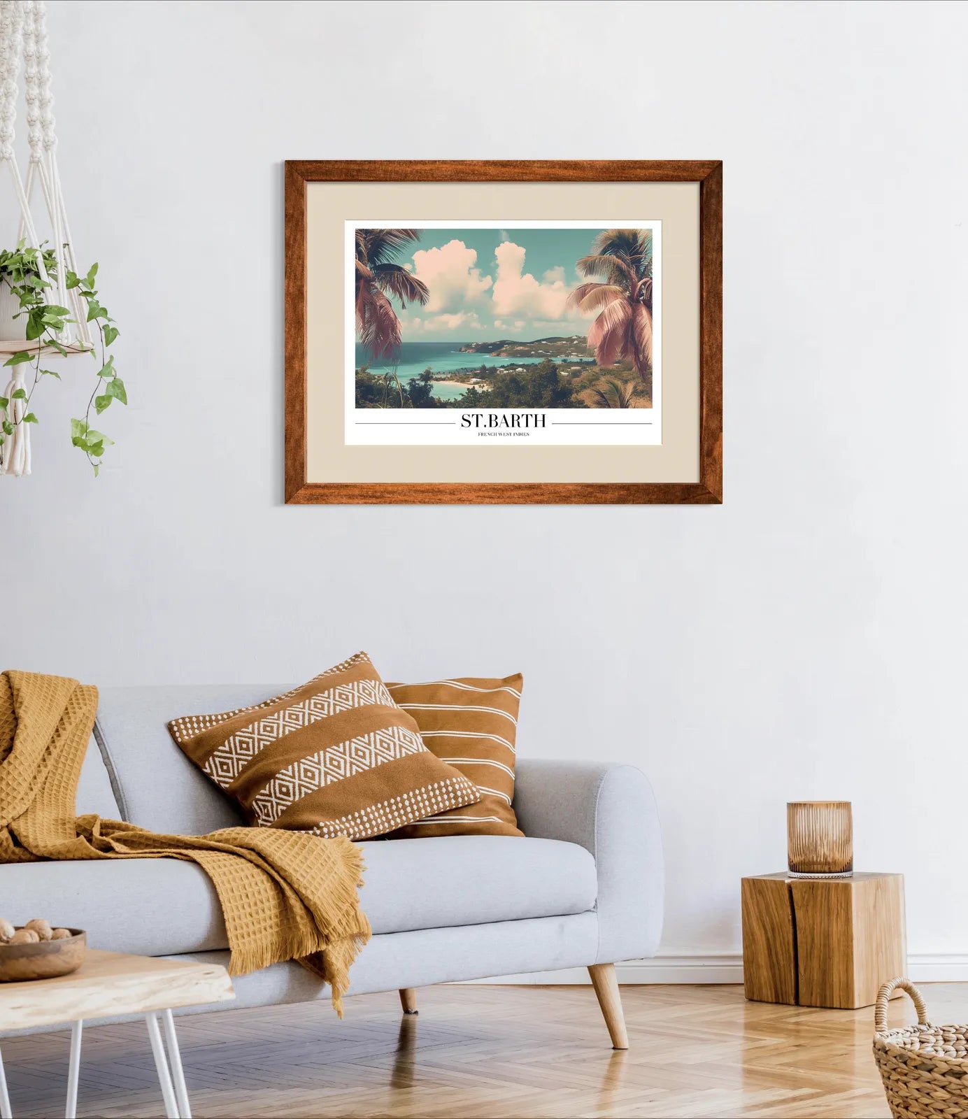 St. Barth Beach Art Print with Crystal Blue Waters 2