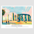 Stonehenge at Sunset with Golden Glow Art Print 1