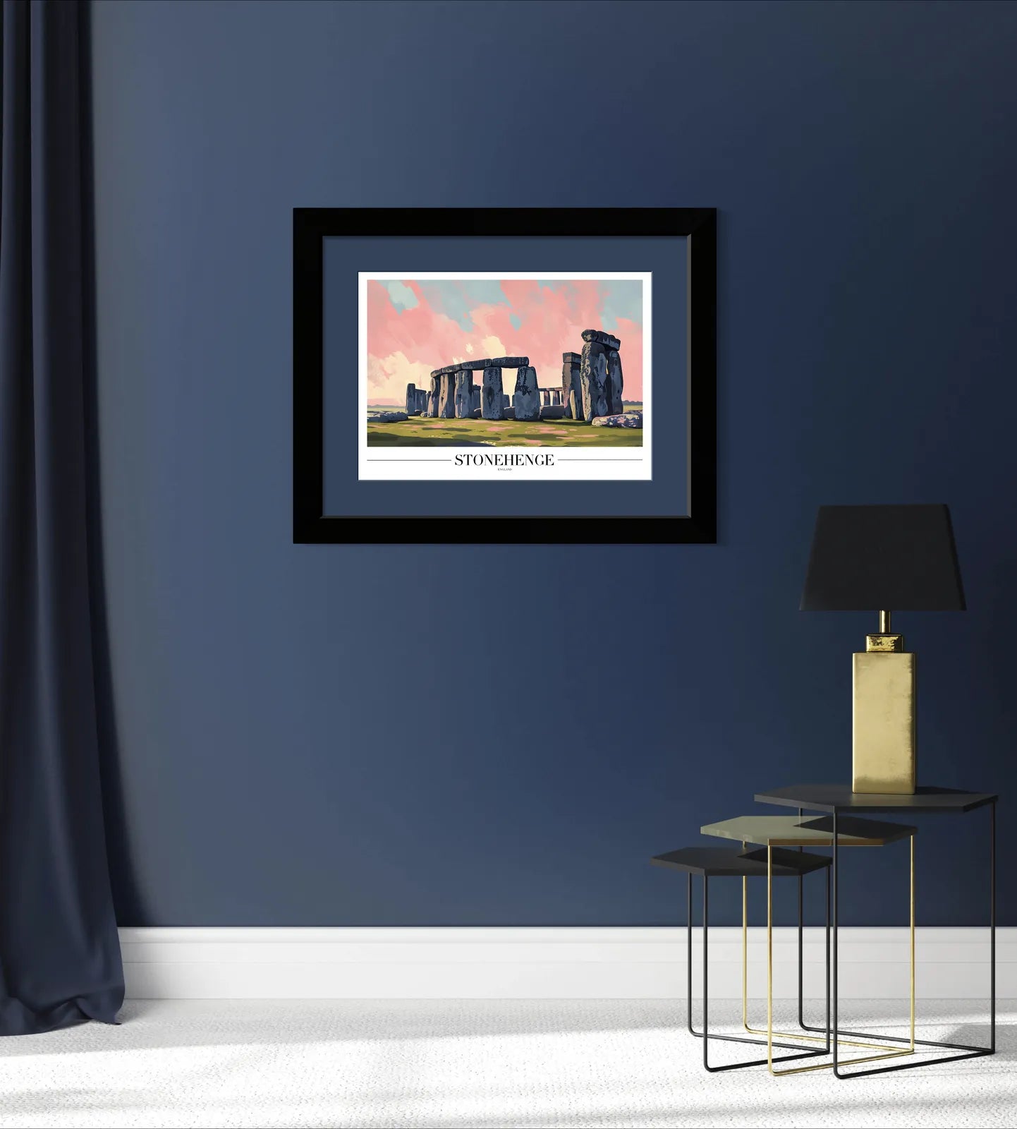 Stonehenge Art Print with Dusky Sky and Vibrant Landscape 2