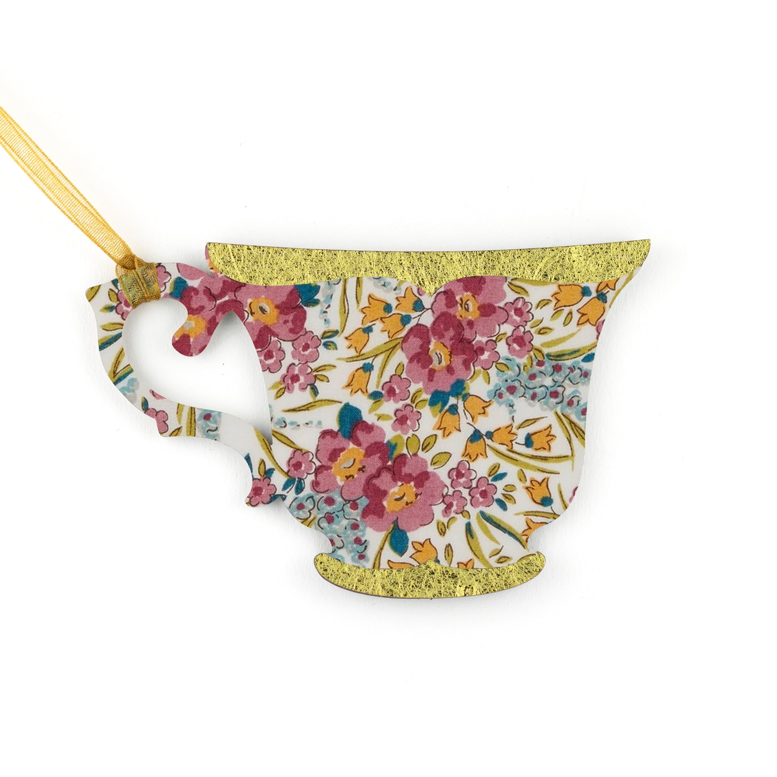 Liberty Swirling Petals Tea Cup Hanging Keepsake