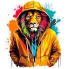 King Of The Jungle Lion In Raincoat Artwork 3