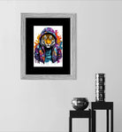 Cool Striped Tiger In Graffiti Hoody Art Print 2