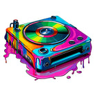 Funky Turn-Table Paint Splashes Art Print 3