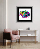 Funky Turn-Table Paint Splashes Art Print 2