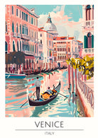 Venice Canal Scene With Santa Maria della Salute Art Print 3