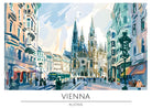 Vienna Market Square with Gothic Church Art Print 3