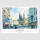 Vienna Market Square with Gothic Church Art Print 1