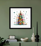 Funky Pastel Christmas Tree Art Print 2