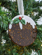 Fused Glass Christmas Pudding Tree Decoration 1