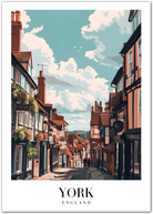 Charming York: Historic English Streetscape Art Print