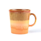 Handmade Porcelain Distorted Mug with Warm Autumnal Colours