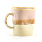 Handmade Porcelain Distorted Mug with Soft Pink and Earthy Tones