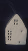 White Mini Glazed Ceramic House for Tealights and Incense Cones