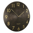 Pressed Metal Wall Clock In Gunmetal And Gold