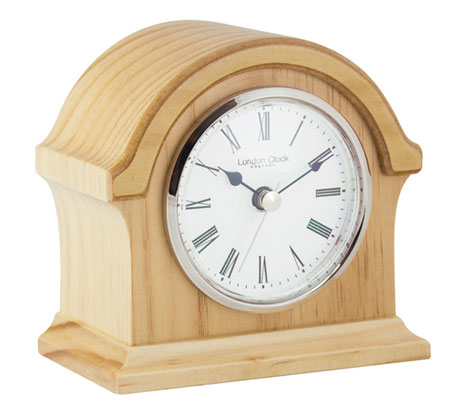 Solid Wood Break Arch Mantle Clock