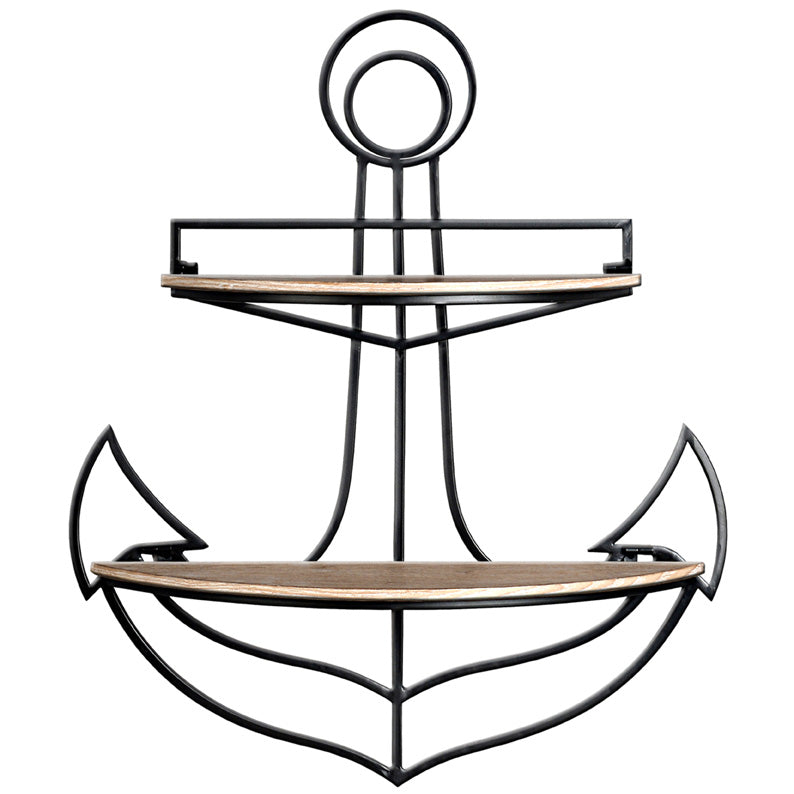 Metal Anchor With Wooden Shelves
