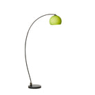 Half Moon Floor Lamp With Lime Glass Shade
